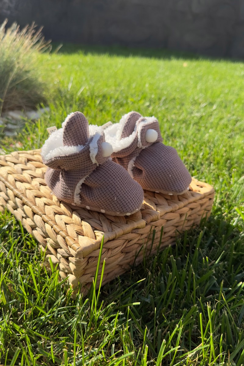 WAFFLE KUMAŞ KAYDIRMAZ TABANLI PATİK 
