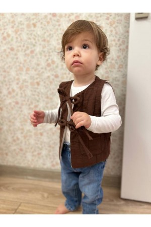 Kapitone Yelek Kahverengi