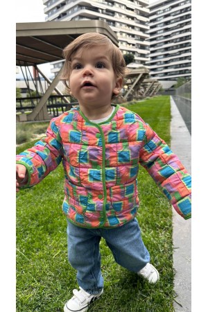 Mevsimlik Renkli Kapitone Mont