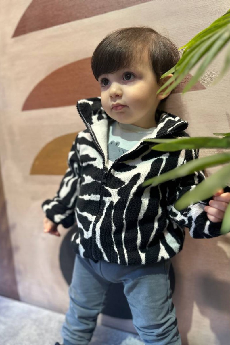 İçi Beyaz Polar Peluş Mont