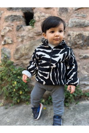 İçi Beyaz Polar Peluş Mont