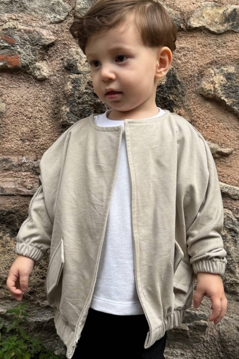 Bomber Hırka Bej