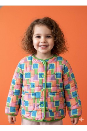 Mevsimlik Renkli Kapitone Mont