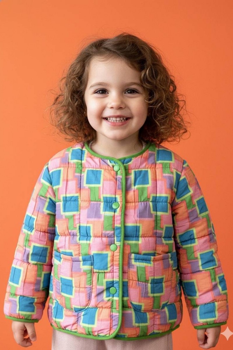 Mevsimlik Renkli Kapitone Mont