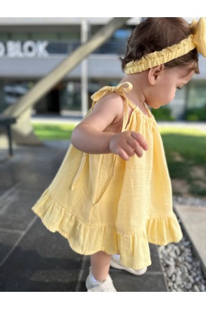 Müslin Elbise Sarı