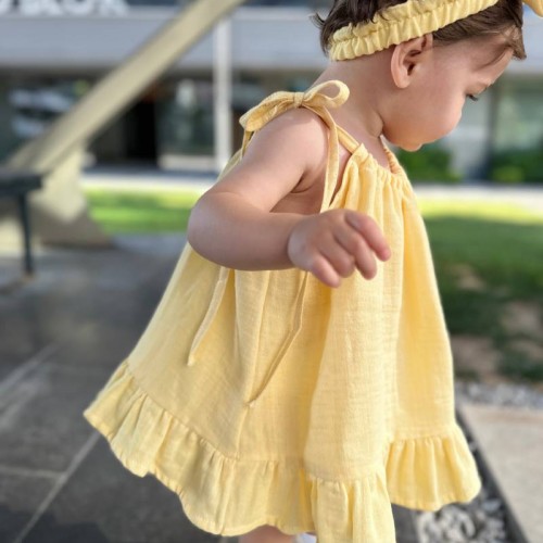 Müslin Elbise Sarı