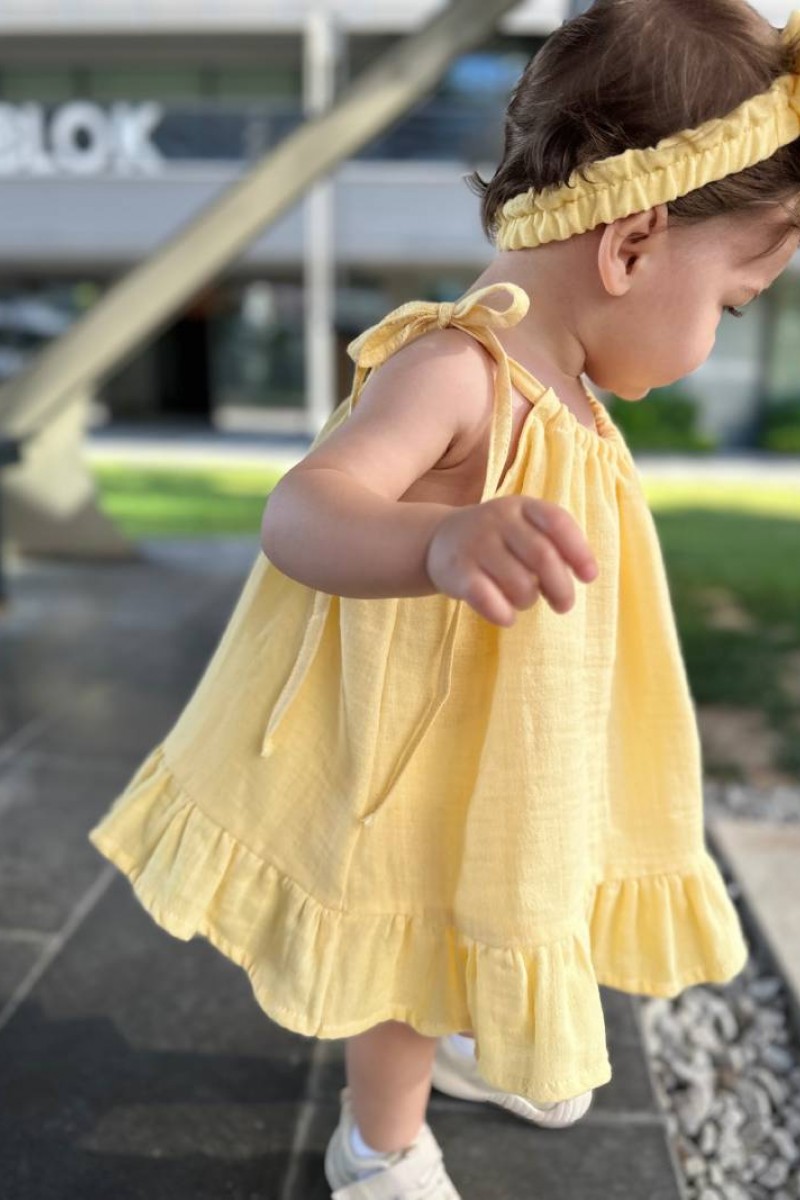 Müslin Elbise Sarı