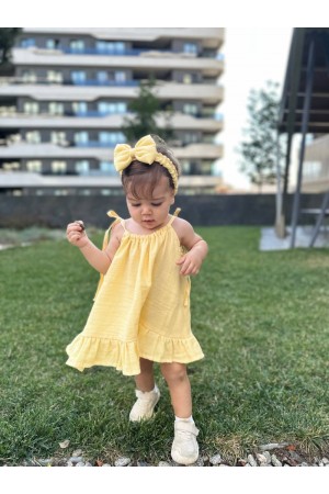 Müslin Elbise Sarı