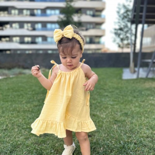 Müslin Elbise Sarı