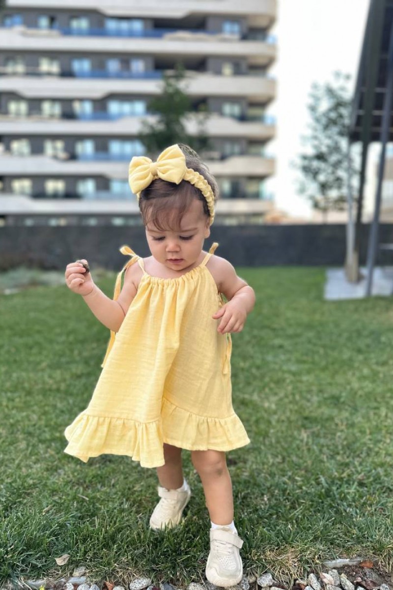 Müslin Elbise Sarı